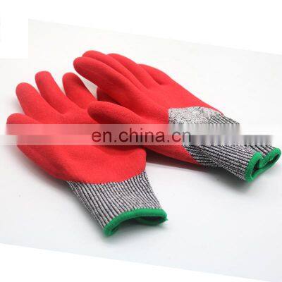 High Quality Level 5 Cut Resistant Gloves Nitrile Sandy Anti Cut Resistant Gloves Nitrile Sandy Anti Cut Gloves