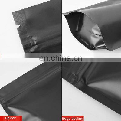 Custom Matt Light Food Packaging Zip Lock Silver Mylar Aluminum Foil Plastic Bags