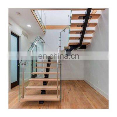 Modern Attic Matakala Floating Straight Stairs With Wood Treads