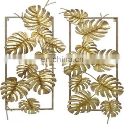 metal frame in leaf wall decoration