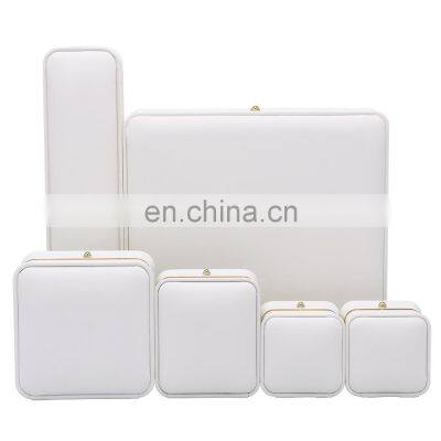Fadeli Wholesale White Color Jewelry Boxes For Jewellery Ring Necklace Bracelet Holder Gift Packaging Box