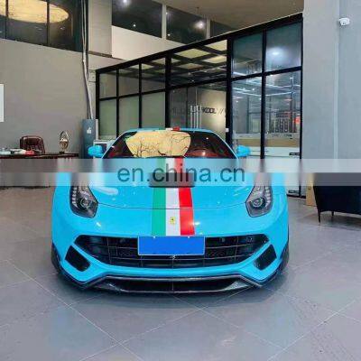 Runde Carbon Fiber Material For Ferrari F12 Upgrade DMC Style Body Kit Front Lip Side Skirt Rear Lip Diffuser Spoiler