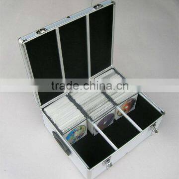 aluminum CD/DVD storage case with metal carry handle