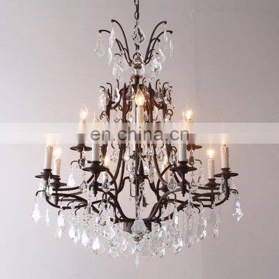 Vintage Chandelier Iron Chandelier Nordic Europe Classic Candle Lamp Lighting Fixtures Vintage Loft Retro Chandeliers Lustre photo-4