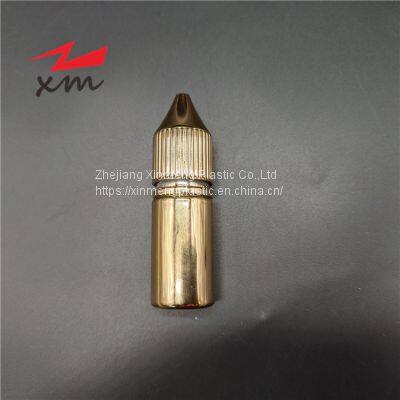 PET 10ml Gold Plated Vape Bottle Anti-theft E-liquid Plastic Childproof Oil Ink Squeeze Bottle Tip Lid 10ml 30ml 50ml Liquid Juice Eye Dropper Bottle photo-2