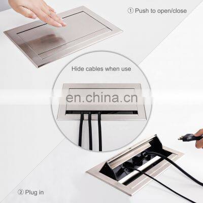 Flip Power Box for Office Desk With USB A C Charger photo-2