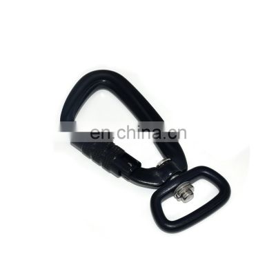 Super aluminum alloy carabiner hook for dog leashes, hiking carabiner,wholesale camping sling swivel carabiner with triple lock