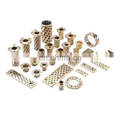 Factory supply large stock 35x45x50 JDB self-lubricating bronze inlaid bearing oiless plain graphite bushing