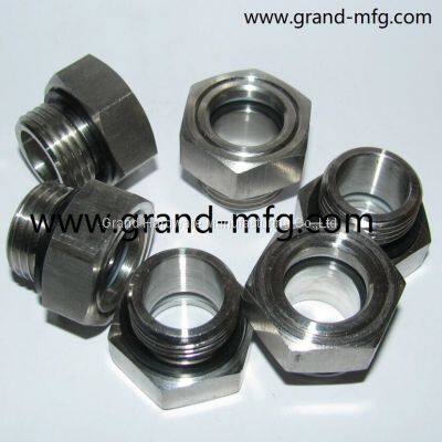 stainless steel 304 liquid water flow sight glass manufacturer NPT BSP Metric thread