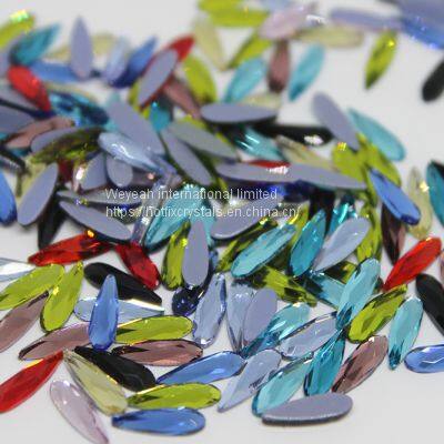 Rain Drop Hotfix Rhinestones in Flat Back Shaped Crystal Stones photo-2