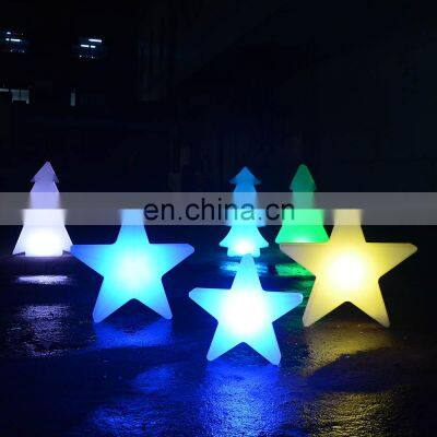 Christmas decoration rainbow led /illuminate outdoor Christmas tree room light decor five-pointed star led lights for decoration