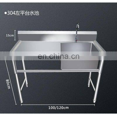 Hot Sales Custom Design Restaurant Kitchen Sink Double Bowl Commercial Stainless Steel Kitchen Sink photo-5
