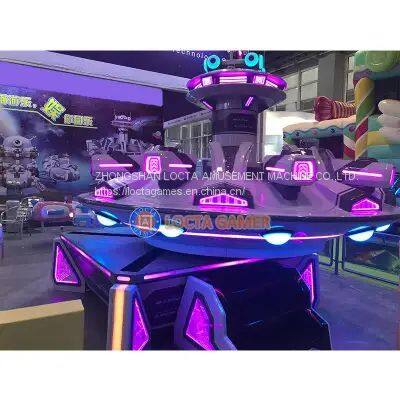 Guangdong Zhongshan Tai Le Play Children Indoor and Outdoor Mechanical FRP 8-seat Space Flying Saucer Rotary Drift Play Equipment photo-2