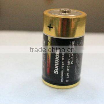 LR20 size d dry cell flashligh battery