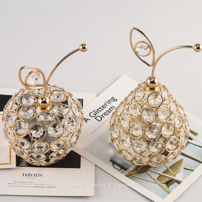 Pineapple Apple Pear Glass Tea Light Holder Crystal Tealight Decoration for Wedding Home Decoration photo-2