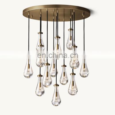 New Rain Round Modern Chandelier 36\