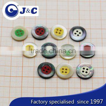Resin Doming Black Mother of Pearl Sea Shell Button photo-3