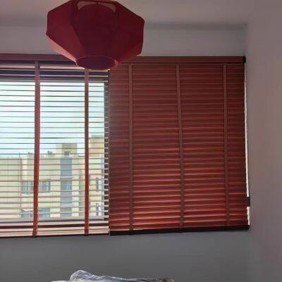 50mm Basswood Venetian Blinds Manual Chain Control System 50mm Slats