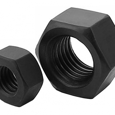 Hex Nut Hex Nut High Strength Grade 8.8 External Hex Screw Cap Blackening Heat Treatment Tempered Hex Thickened Enlarged Fine Tooth Nut photo-4