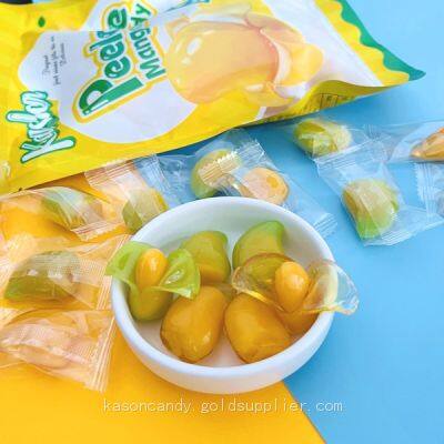 HALAL certification 10g peelable mango shape gummy candy