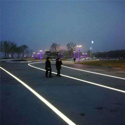 qianyi lighting, изготовленные на заказ, водонепроницаемые по стандарту IP67, напольные плиточные светильники из нержавеющей стали с монохроматическими светодиодными лентами для проектов освещения земли