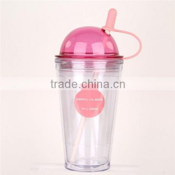 2015 hottest sale plastic tumbler, leisure tumblers with straw