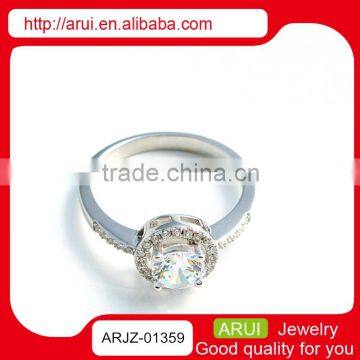 Wholesale new fashion wedding engagement 925 silver diamond ring