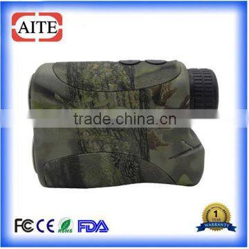 Camouflage optical rifle scope laser rangefinder watching football event