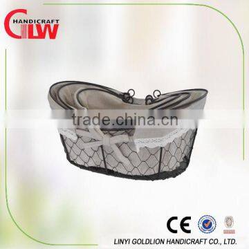 metal basket, christmas, boat shaped basket