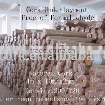 nature Cork Underlayment for solid wood flooring