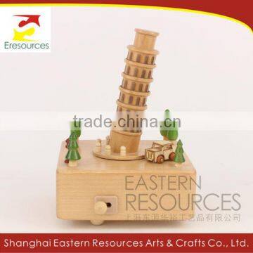 Wooden Music Box Leaning Tower of Pisa