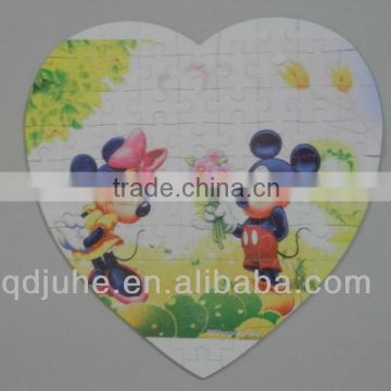 heart-shaped sublimation blank jigsaw puzzles