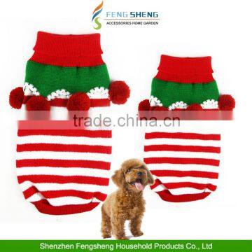 Pet Dog Christmas Sweater Puppy Cat Striped Knit Clothes Winter Jumper Apparel