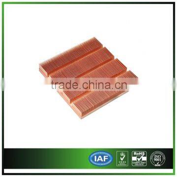 High performance copper skive fin heat sink