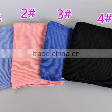 2016 New Style Stripe Embossed Viscose Plain Muslim Women Hijab Scarf