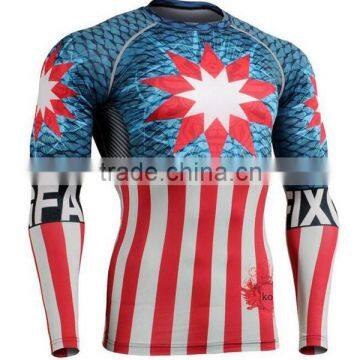 Fast delivery factory price custom compression shirt,wholesale compression shirts,spandex mens compression shirts