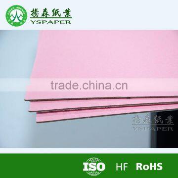 1.2mm thick both side pink colour paper board