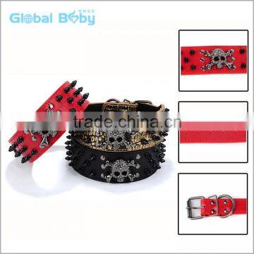 Punk Black spike rivet studs leather western dog collars