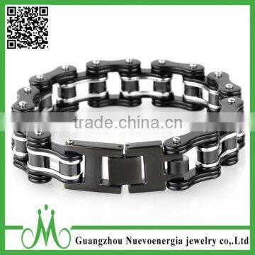 Jewelry Stainless Steel Mens Motorcycle Bike Chain Bracelet Heavy Metal Link Bangle Wholesale