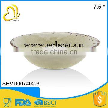 7.5'' high quality retro styles round melamine cereal bowls