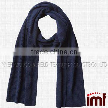 Men's 100% Cashmere Scarf,Cashmere Ribbed Knit Scarf