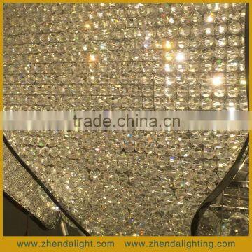 Decorative Fashion Lotus Flower Shape K9 Crystal Pendent Hotel Lobby Chandelier photo-5