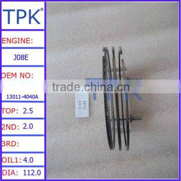 For Hino J08E Piston Ring Set,13019-1120A 13011-4040A
