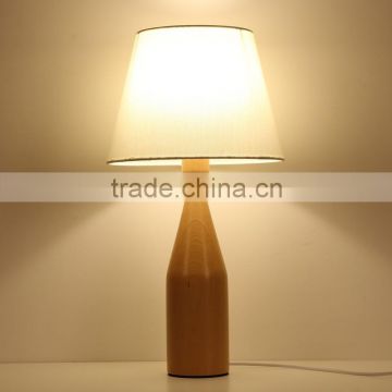 2016 wooden tripod standing table lamp with fabric lampshade zhongshan lighting JK-879-15 LED Wood table lamp Wood table Light