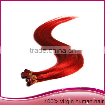 Unprocessed Virgin Brazilian Human Hair Silky Straight I-tip Hair Extension