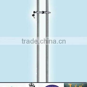 round tube glass door handle lock