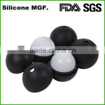 Customized ball shape silicone ice cube tray with lid