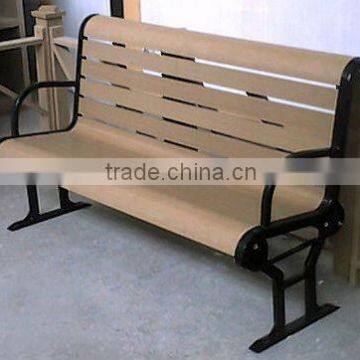 morden HDPE+natural fiber wood plastic composite garden bench