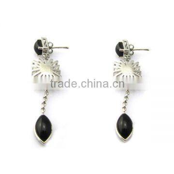 agate stud earrings black agate earrings