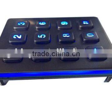 12 Keys Metal Industrial Numeric Backlight Metal Keypad photo-2